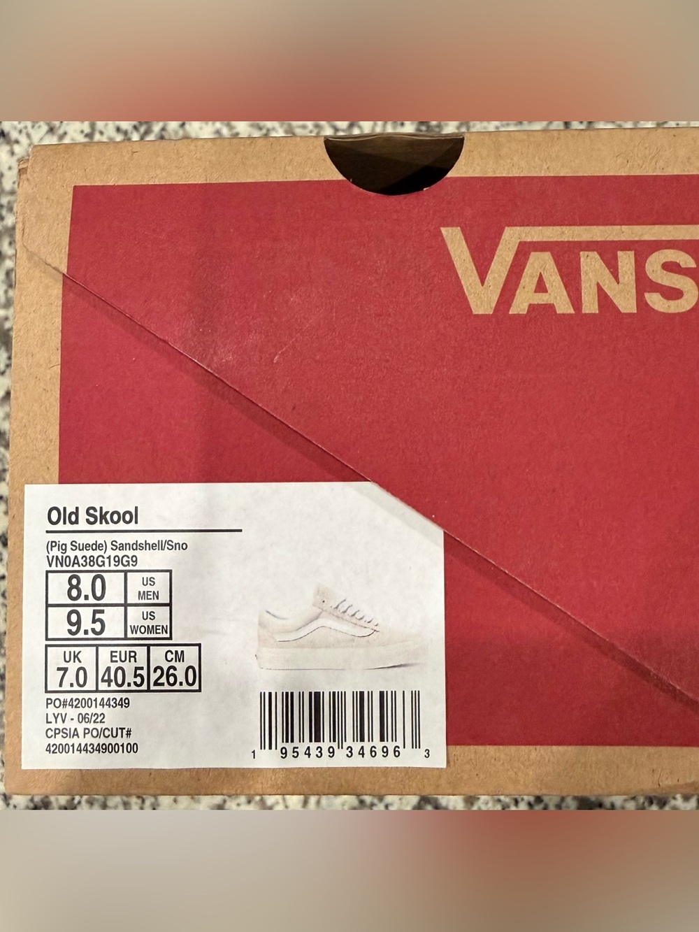 Vans Old Skool Suede Sneakers in Beige with White Stripe - Picture 3 of 3